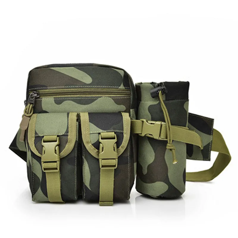 jungle camo Наружная нейлоновая Военная тактическая поясная сумка, сумка для бутылки, поясная сумка, сумка для путешествий, сумка для пешего туризма, кемпинга, водонепроницаемая - Цвет: jungle camo