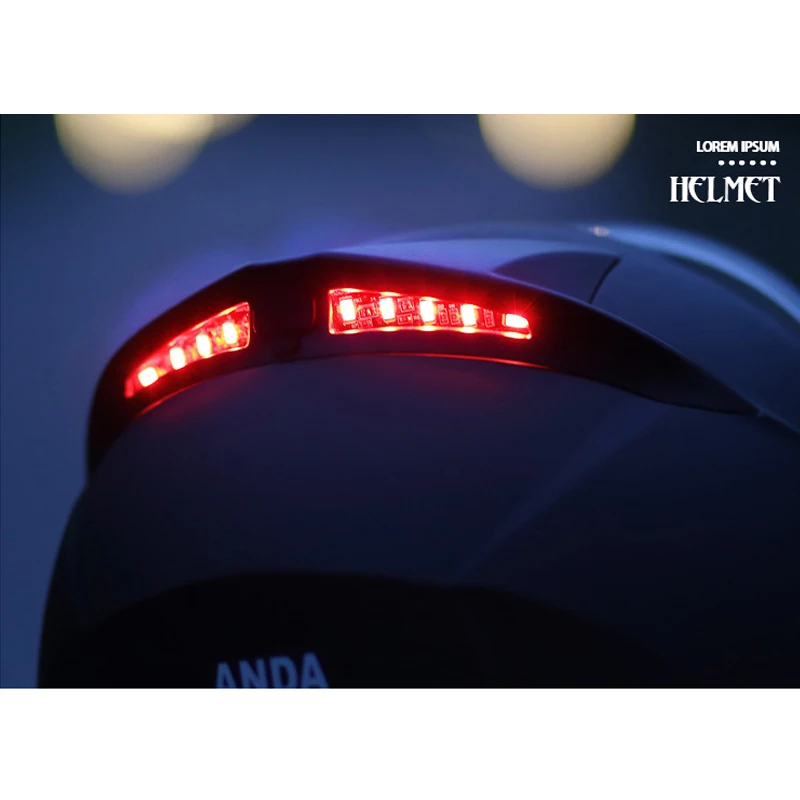 Шлем мотоциклетный со светодиодной подсветкой умный флип-шлем для езды на
