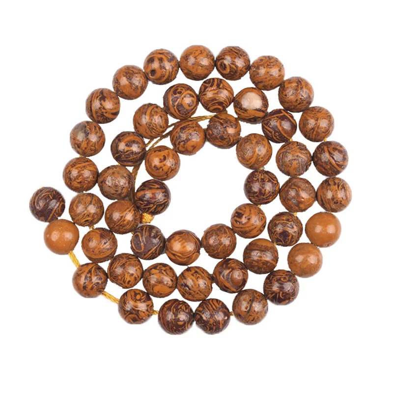 100% натуральный резиновый камень коричневая полоса Свободные Круглые бусины 15