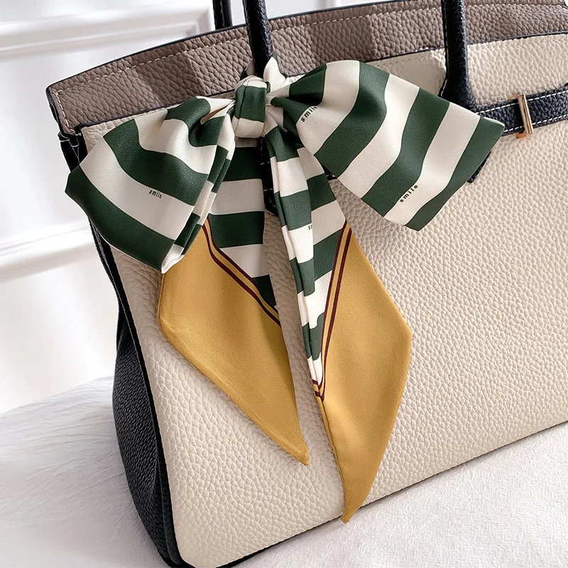 Женские шикарные Винтаж Длинный Облегающий Тонкий шелковый шарф лента с