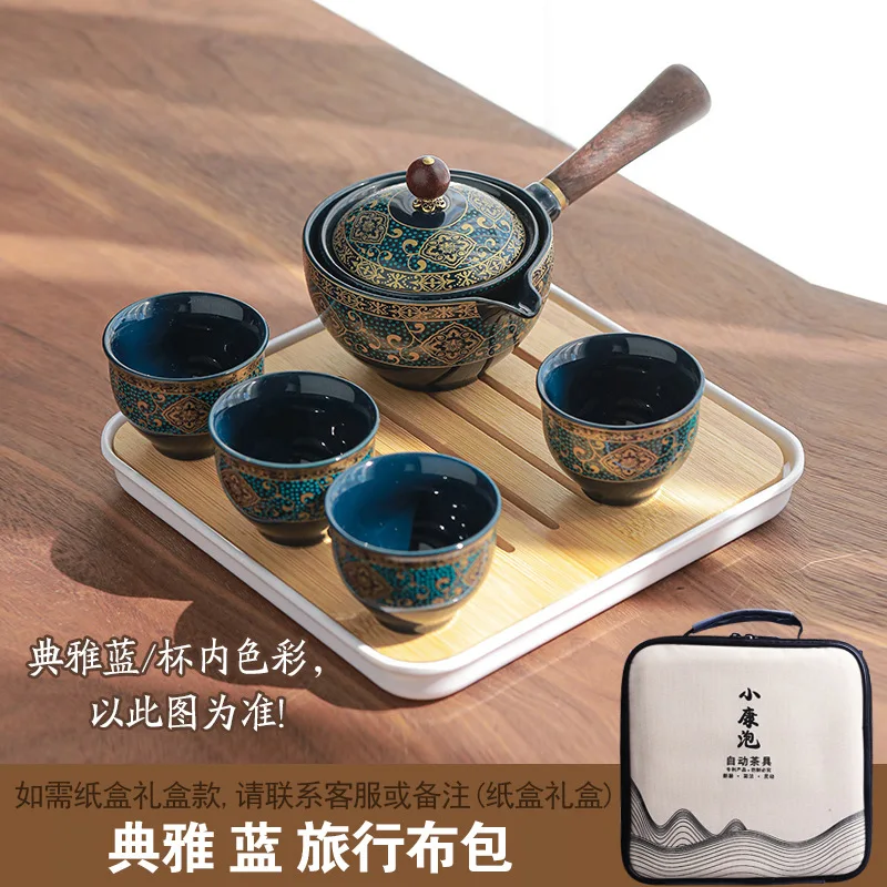 Изысканный каменный шлифовальный чайный набор ручной работы горшок чашек