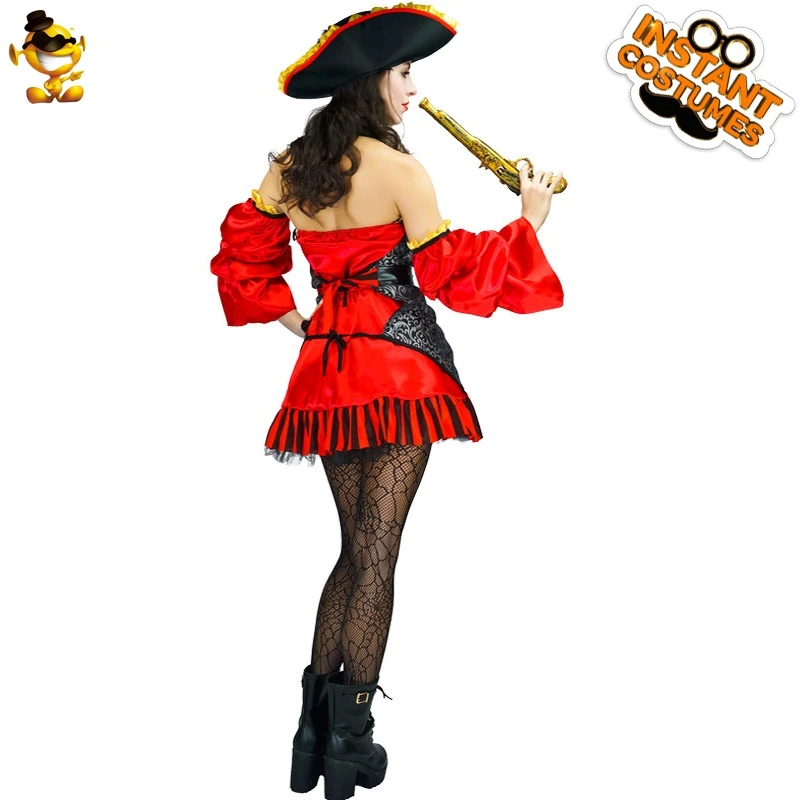 

QLQ Sexy Women's Pirate Costume Carnival Fancy Dress Halloween Pirate Costumes For Adult Cosplay Party Role Play Pirate Outfits