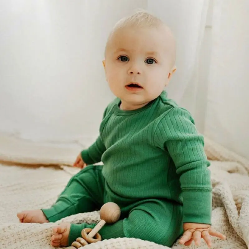 Одежда для новорожденных мальчиков и девочек хлопковый трикотажный комбинезон в