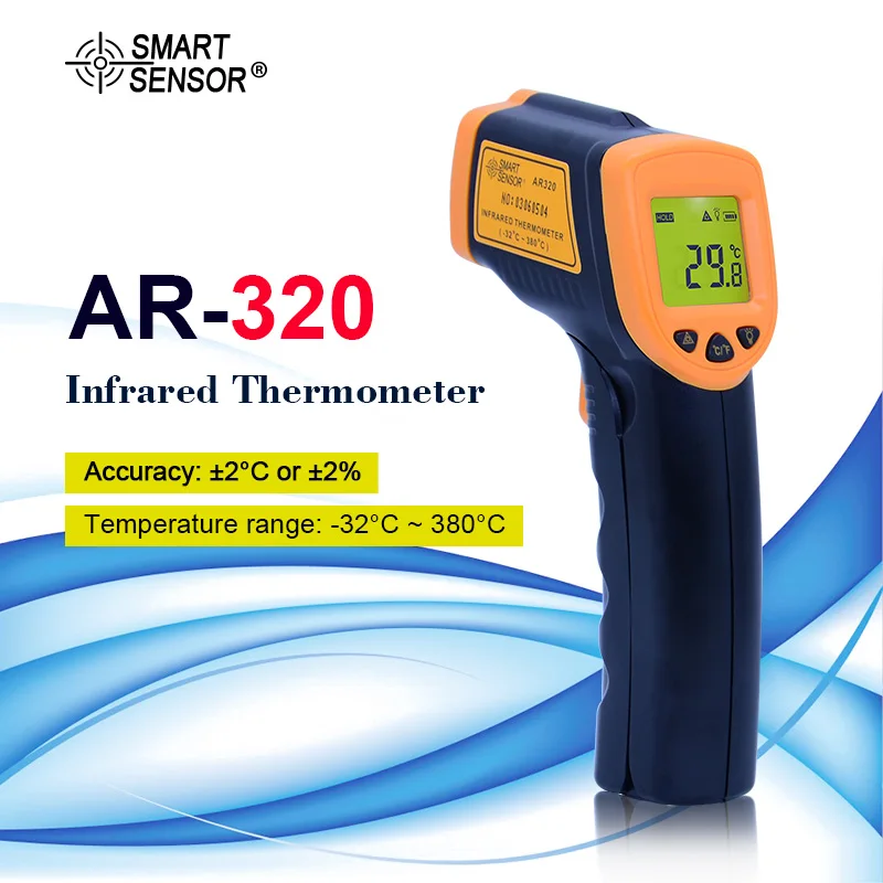Цифровой инфракрасный термометр LDC AR320 32 ~ 380C( 26 716F) Бесконтактный пирометр с