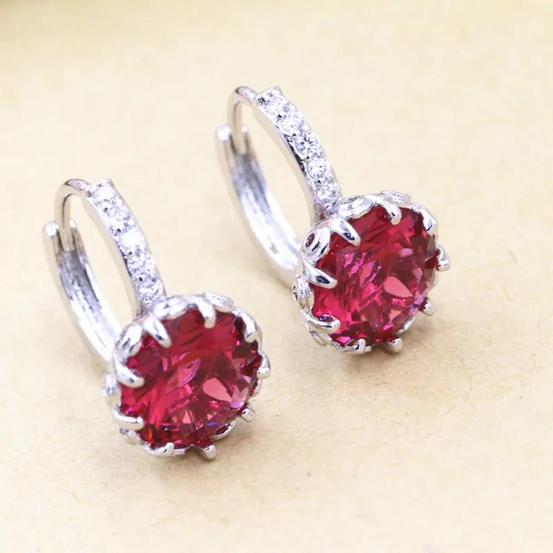 Новые модные аксессуары 925 Стерлинговое Серебро Циркон в форме сердца Цвет