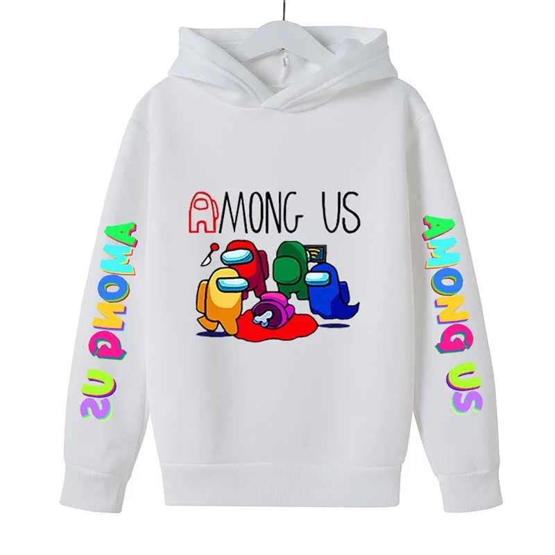 

Among us, 4 to 14 years old, games in American boys and girls hoodies, teenagers use cotton pretenders in graphic funny clothes