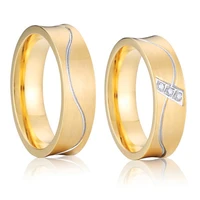 love alliances wedding rings set for men and women gold filled his and hers couple marriage ring
