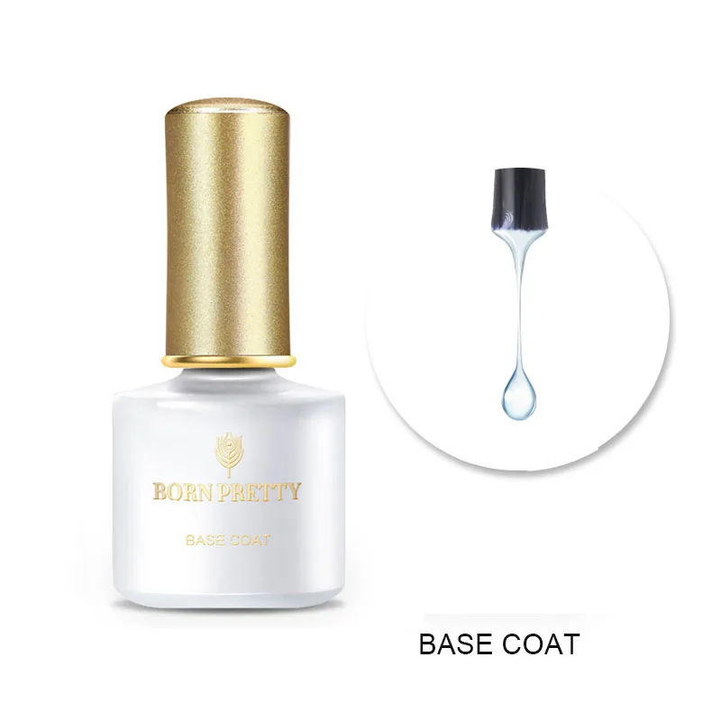 Base Coat BORN PRETTY матовый цвет УФ-гель для ногтей 6 мл черный чистый замочить от УФ-гель для дизайна ногтей лак верхнее Базовое покрытие лак - Цвет: Base Coat