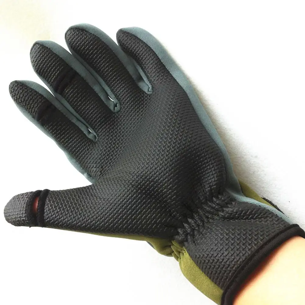 Зимние перчатки для рыбалки водонепроницаемые рукавицы с тремя пальцами