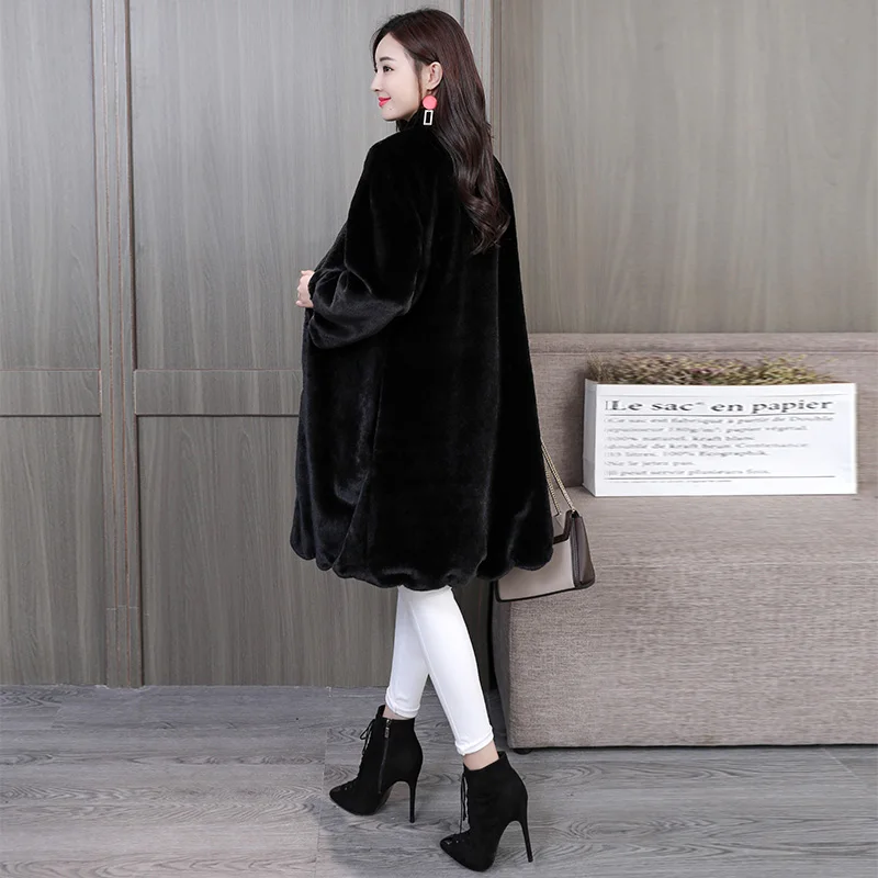 New Luxury Long 6XL Plus Size Factory Real Price Genuine Rabbit Real Fur Coat Women Fur Jacket New Winter