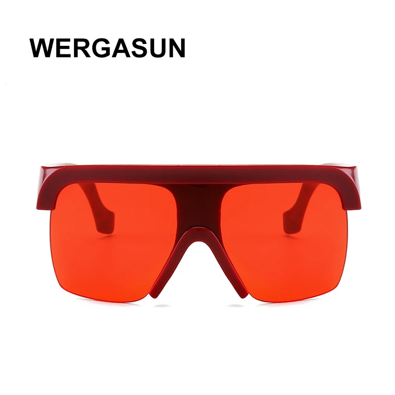 WERGASUN новые крупные сонечные очки Для женщин трендовые Одна деталь