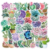 103050pcs colorful succulent potted plants aesthetic laptop phone fridge book waterproof graffiti decal sticker packs kid toy