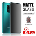 Матовое закаленное стекло для Poco X3 Pro GT F3 M3 F2, защитная пленка для экрана Redmi Note 10, 9, 8 Pro, 9S, 9T, 8T, 9A, 9C, 10S, 1-2 шт.