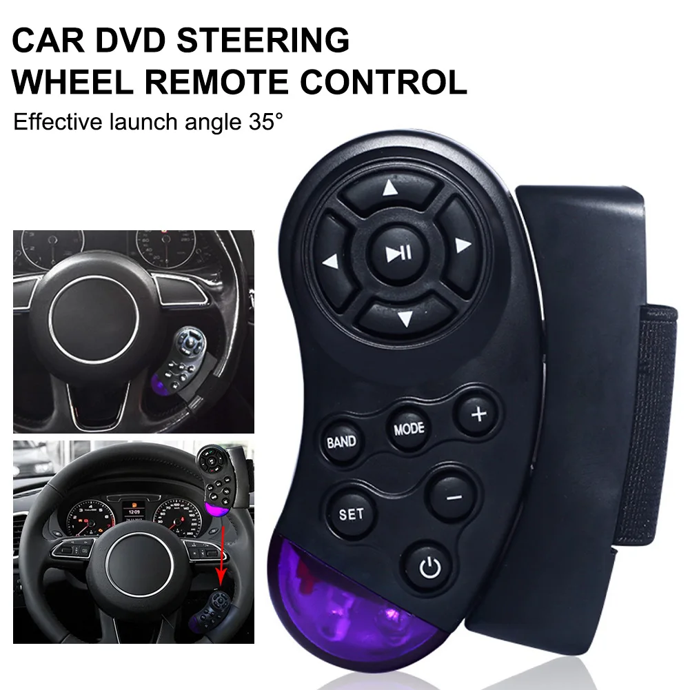 

11-Key Universal Car Steering Wheel Remote Control Multimedia Player Wireless Control for Car Radio DVD VCD Battery Operated