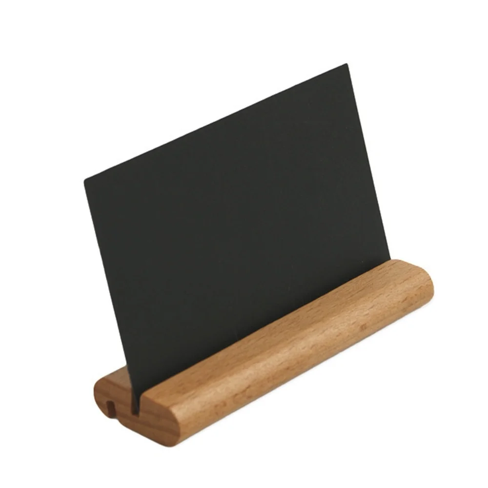 

Rewritable Wooden Blackboard Chalkboard Card Sign Tabletop Price Tag Hand-paint Table Number Stand