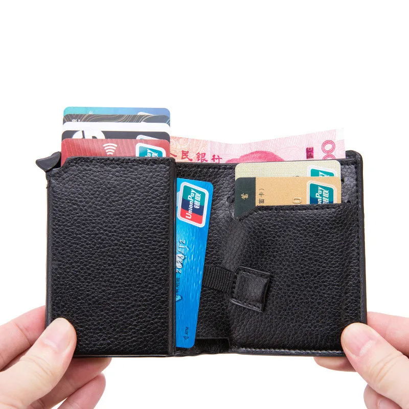 DIENQI 2020 Rfid держатель для карт мужской кошелек тройного сложения кожаная сумка на