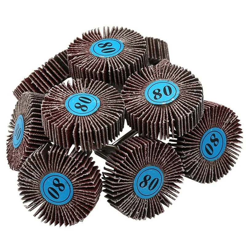 

10Pcs Dremel Accessories Sandpaper Sanding Flap Polishing Wheels Sanding Disc Set Shutter Polishing Wheel For Rotary Power Tools