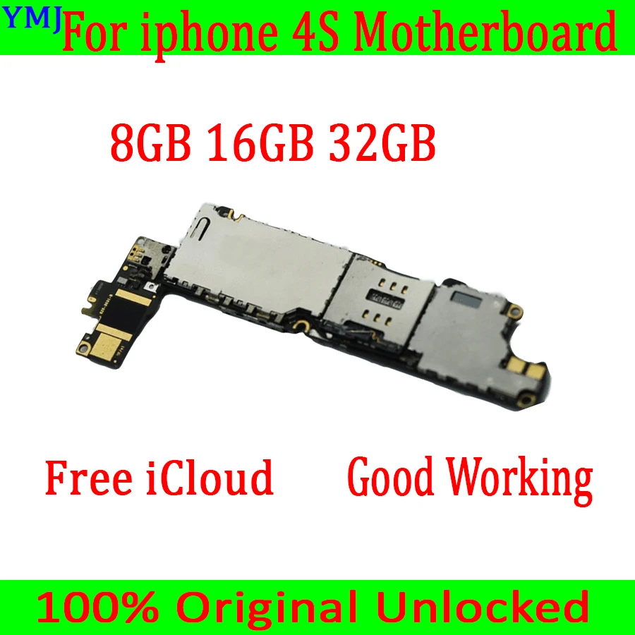 100% Оригинальный разблокированный для iPhone 4 4s 5 5c 5s 5se материнская плата не за счет
