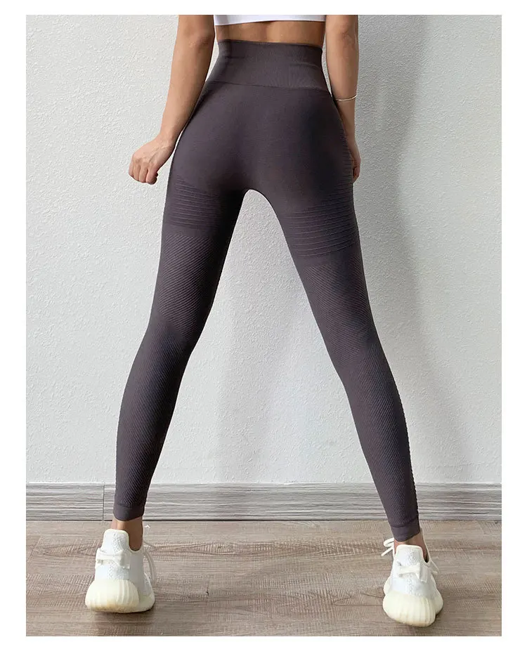 CKFY 111-gray purple Бесшовные леггинсы с эффектом омбре, синие колготки с эффектом пуш-ап для йоги, штаны, серые, розовые, для тренировок, бега, для женщин, тренировочные колготки - Цвет: CKFY 111-gray purple