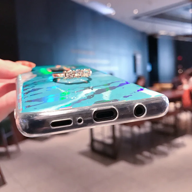 Crenisen ring holder kickstand case for Samsung S10 S9 Plus marble cover For Galaxy S7 Edge S8 plus Note 8 9 |