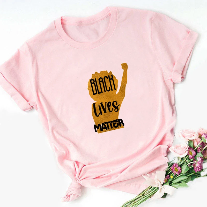 

t shirt Interesting impression African melanin black girl print women's t-shirt summer aesthetic pink short-sleeved tops