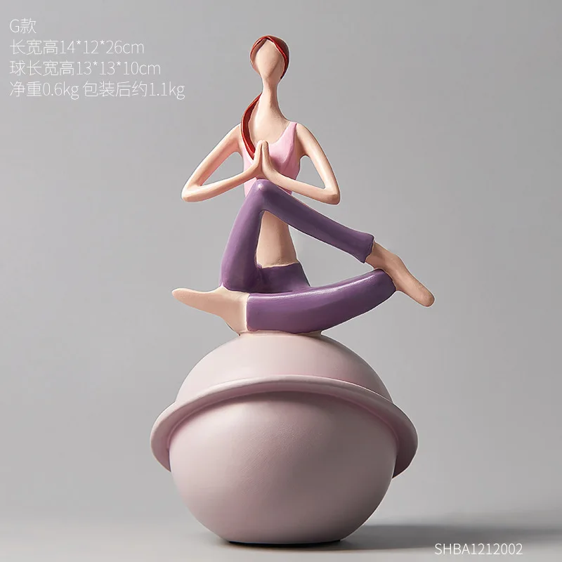 

Creative Resin Ornaments Ornaments Yoga Girl Ornaments Nordic Girlish Room Bookshelf Furnishings