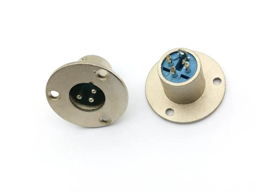 20 штук металлический XLR 3-контактный Мужской навесная панель с двумя гнездами