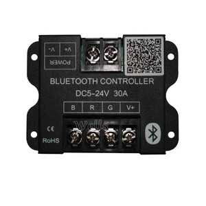 Контроллер светодиодной ленты RGB Bluetooth-совместим со светодиодной лентой RGB 5050 3528 для смартфонов AndroidIOS; DC5-24V 30A