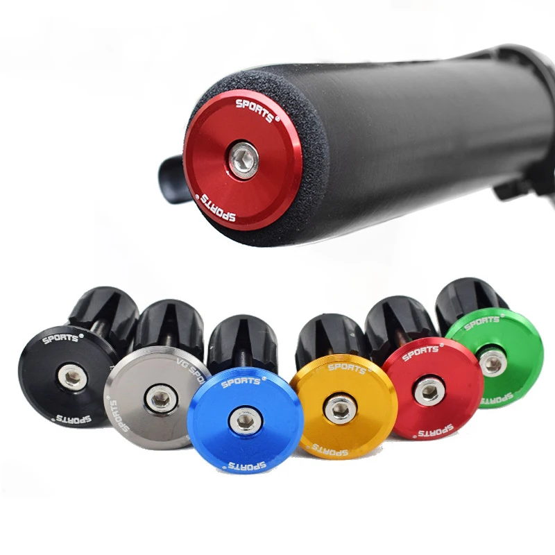 

1 Pair Bicycle Grip Handlebar End Cap Aluminium Alloy Lock Mountain Handle Bar Grips End Plugs for Bike Handlebar Accessory