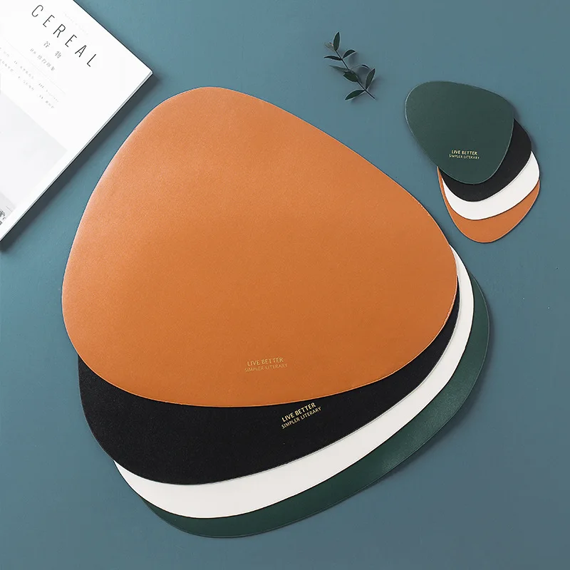 

Подставка для посуды, коврик для стола, подставка для дисков, салфетки для обеденного стола, из искусственной кожи теплоизоляция, Нескользя...