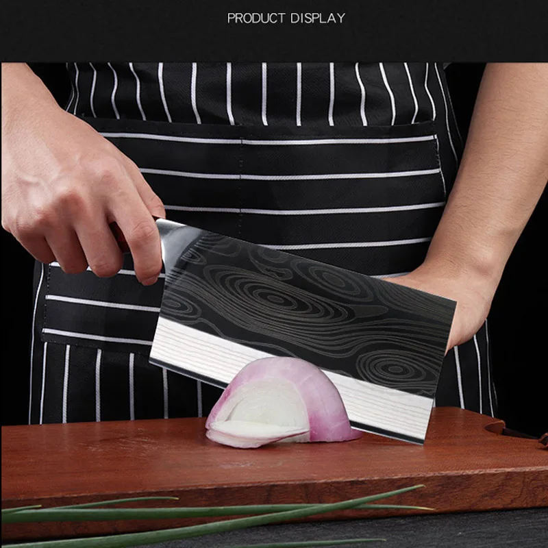 Liang Da 8 дюймов нож мясника из нержавеющей стали Pro кухонная деревянная ручка для