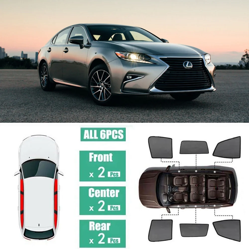 

Side Windows Magnetic Sun Shade UV Protection Ray Blocking Mesh Visor Fit For Lexus ES350H ES300H 2013-2018