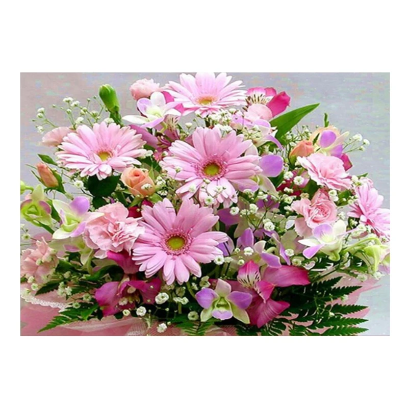 Алмазная вышивка ромашки алмазная Цветочная мозаика 5D крестом пейзаж лилии | Дом