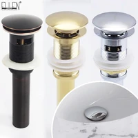 bathroom basin sink pop up drain with round with without overflow vanity sink waste drainer elf34