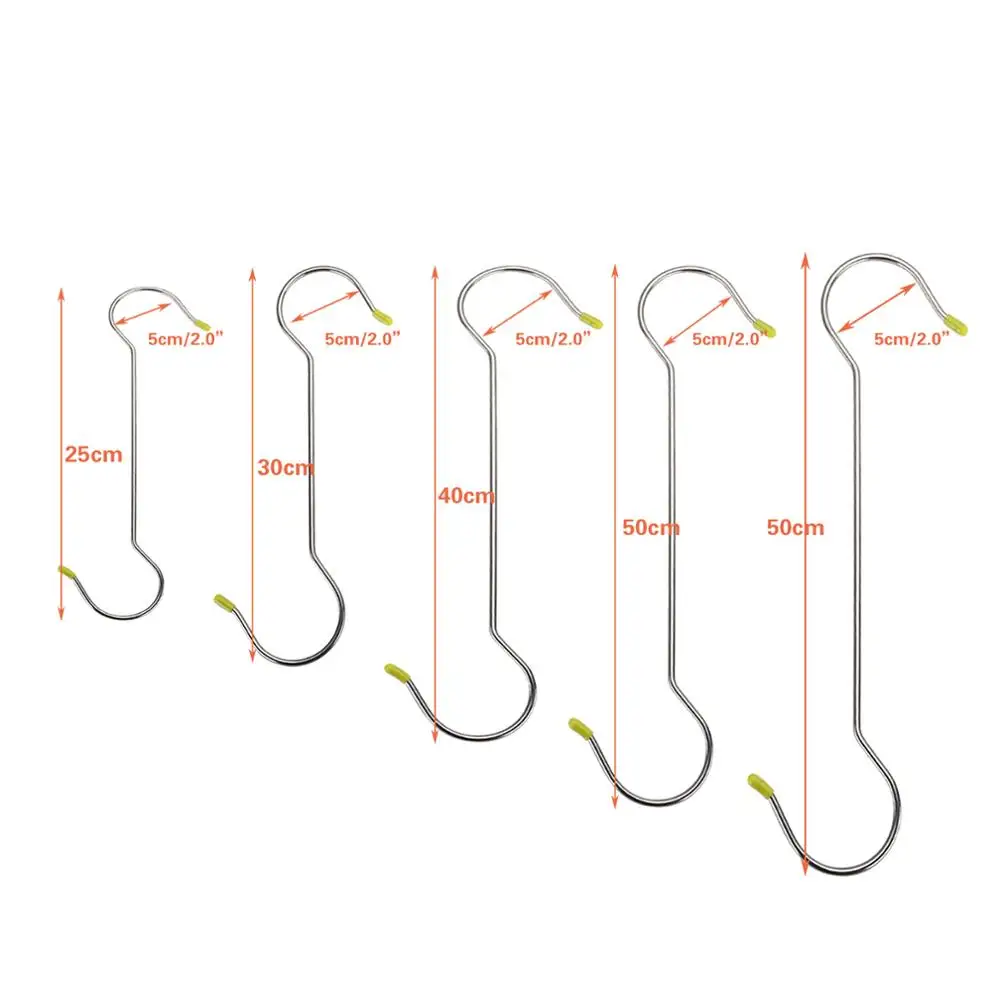 Длинный металлический крючок s образной формы из нержавеющей стали 25 60 см