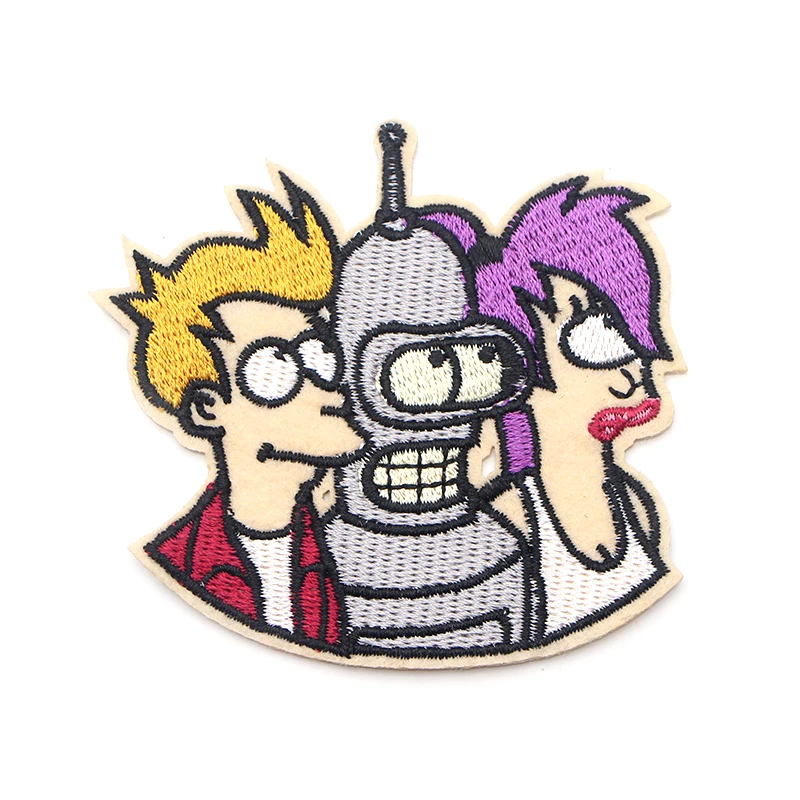 Futurama мультфильм DIY вышитые железные нашивки одежда аппликации Косплей Джерси кошелек сумка брошь в виде ботинка стикер E0111