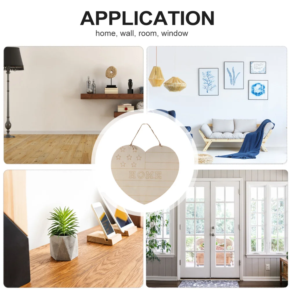 

5 Sets Independence Day Hanging Plate Sign US Flag Star US Map Heart for Holiday