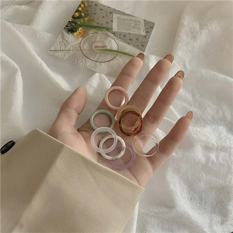

2021 New Geometric Ring Simple Hollow Jewelry Classic Womens Rings Wholesale Korean Fashion Jewellery Anillo Accessories