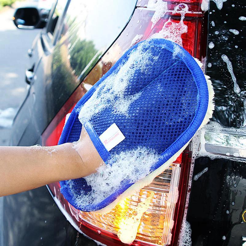 

Multi-Function Car Cleaning Wool Soft Washing Gloves detail Cleaning Brush Motorcycle Washer Care Car Styling accessories