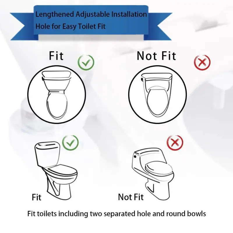 

Bidet Sprayer Bidet Toilet Seat Attachment Dual Nozzles Fresh Water Spray Non-Electric for Home White Cleaning Tool