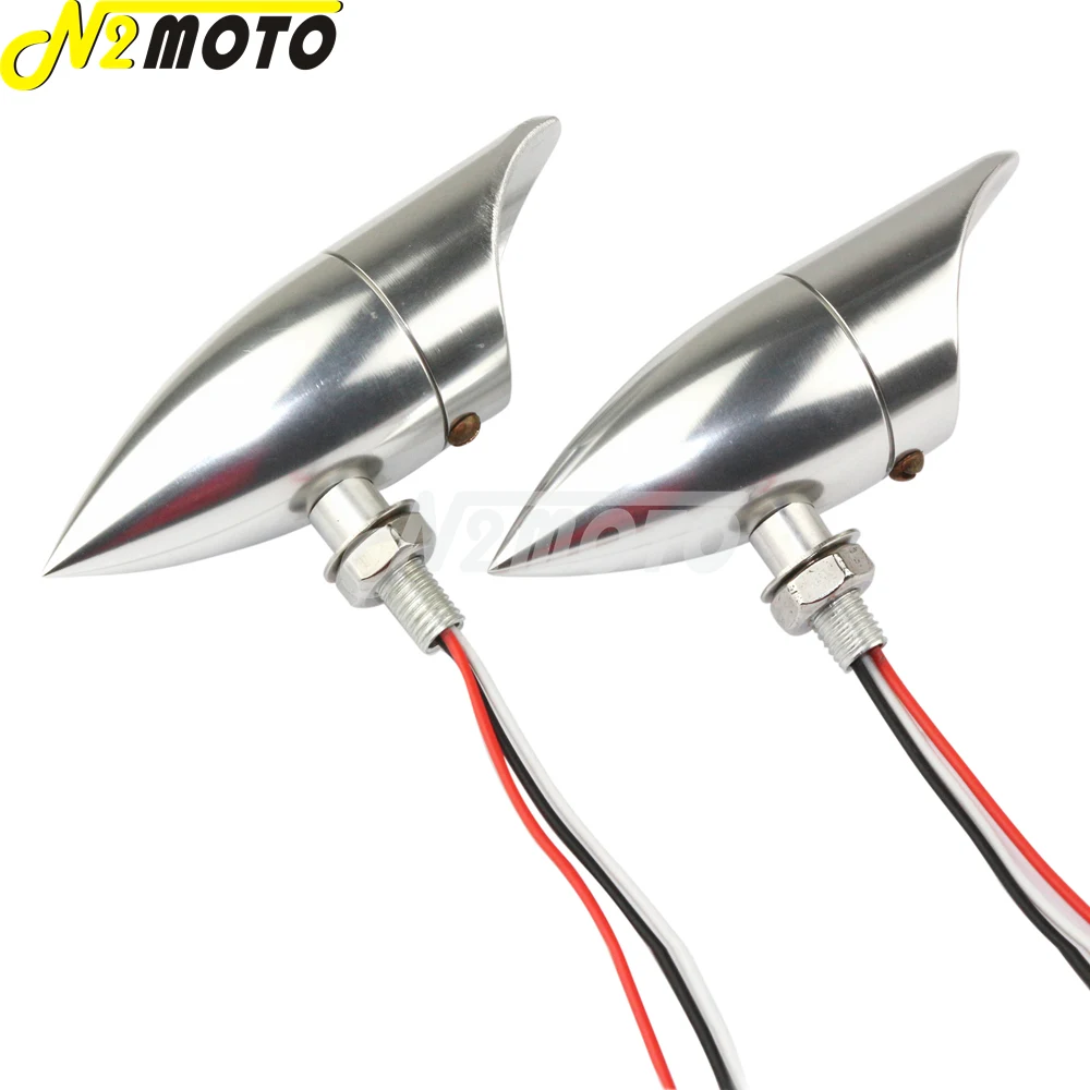 Мотоцикл 12 в светодиодный хромированный ЧПУ пуля Янтарный указатель поворота