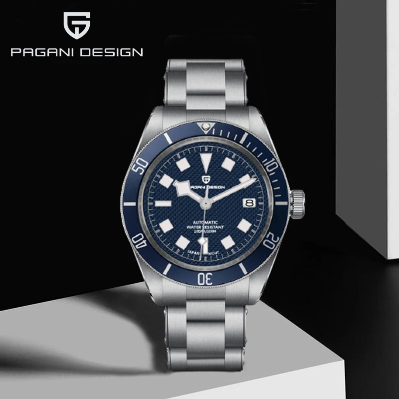 

2021 New PAGANI DESIGN BB58 Retro Mechanical Mens Watches Top Luxury Brand 100M Waterproof Automatic Men WristWatch Reloj Hombre