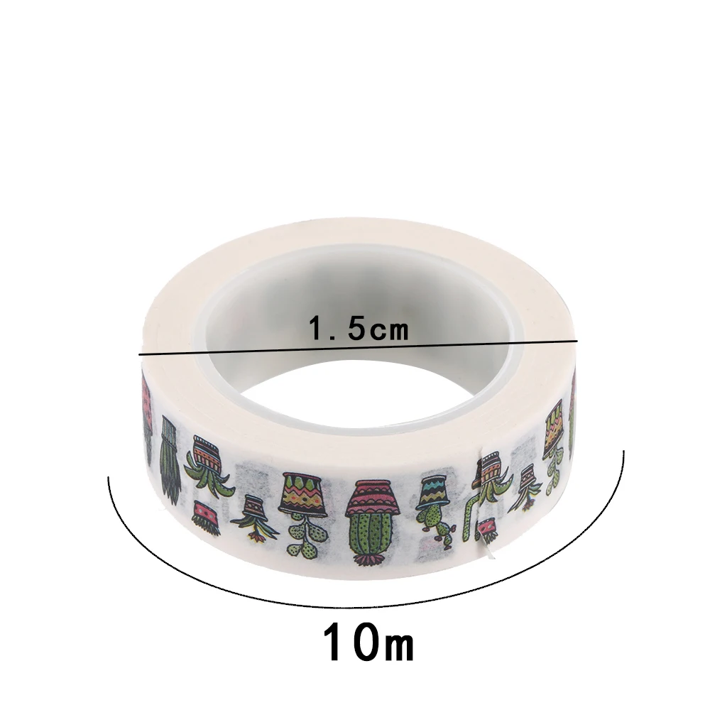 

Cute 10M DIY Cute Cactus plants Japanese Washi Tape Decorative Adhesive Tape Masking Tape For Home Decoration Scrapbooking Diary