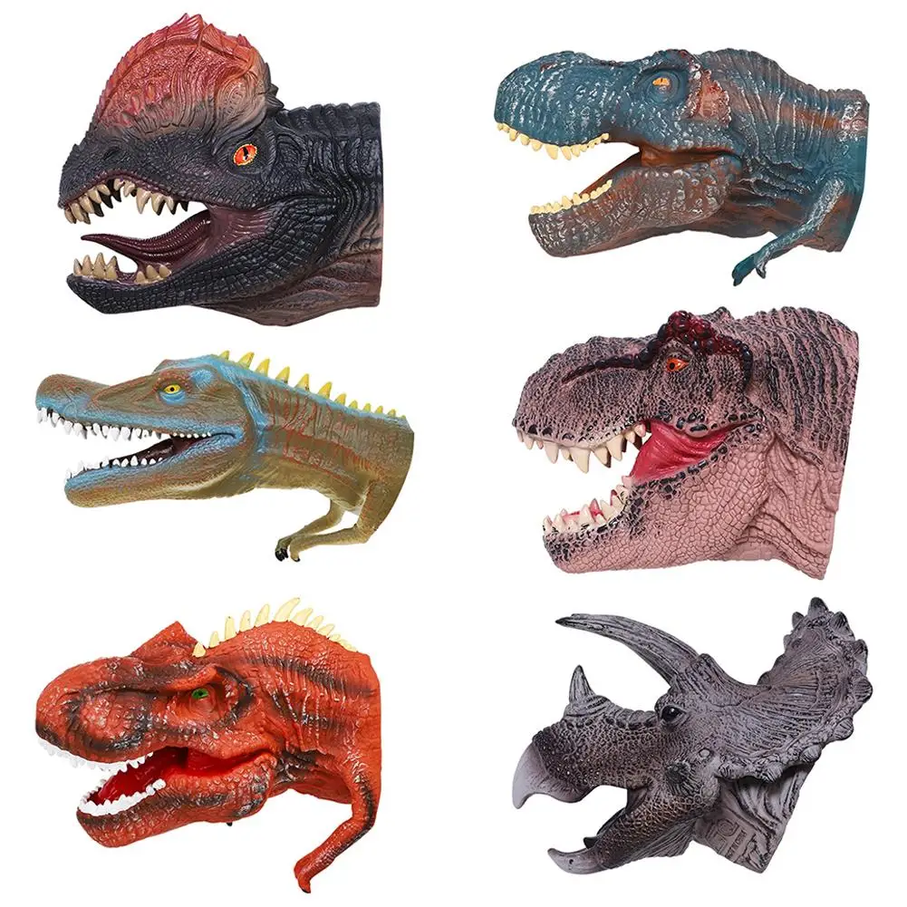 Игрушка-динозавр на руку резиновая игрушка перчатки для ролевых игр с животными