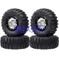 4p alloy 2 2 beadlock wheels hub rims 120mm super swamper rocks tyre tire 2023 6021 for 110 rc crawler axial scx10 ii yeti km2
