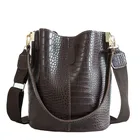2020 новая крокодиловая сумка через плечо для женщин сумка через плечо брендовая дизайнерская женская сумка роскошная сумка из искусственной кожи Сумка-ведро