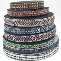10 yards 2 5cm ethnic style embroidery jacquard lace braid lace diy craft sewing wedding decoration headwear fabric accessories