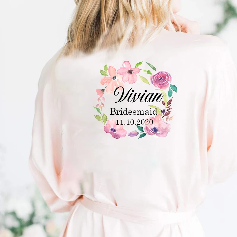 Цветочный принт для свадьбы искусственные подарки персонализированные шелковые