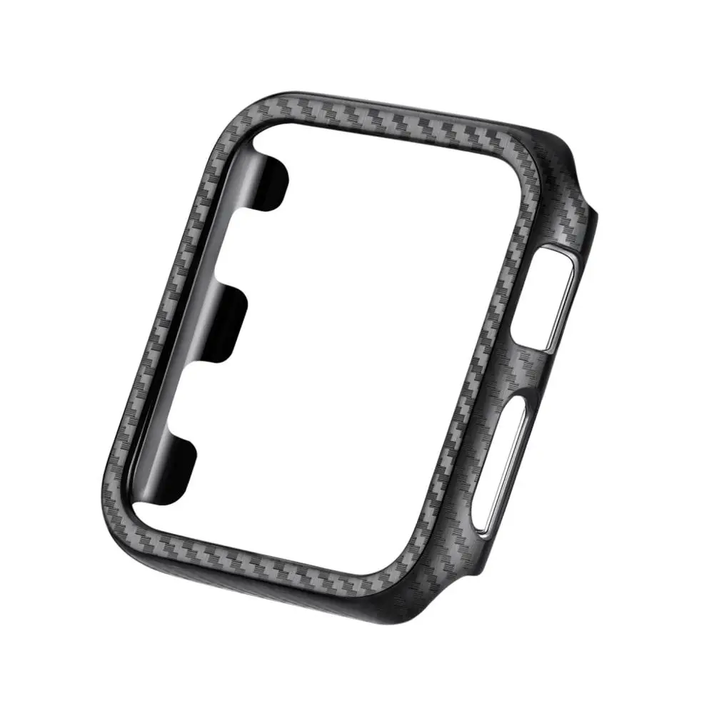 Carbon Fiber Case Cover For Apple Watch 42mm 38mm Frame for iWatch 5 40mm 44mm Series 4 3 2 1 Protective Shell Bumper | Наручные часы