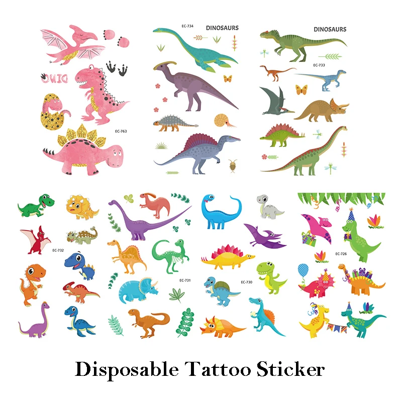 Динозавр вечерние принадлежности динозавр торт Toppers шары тату Наклейка Декор